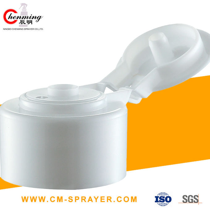 28mm Flip Top Cap สีขาว 28/410 24/410 Flip Top Closures Disk พลาสติก 400 Thread 0